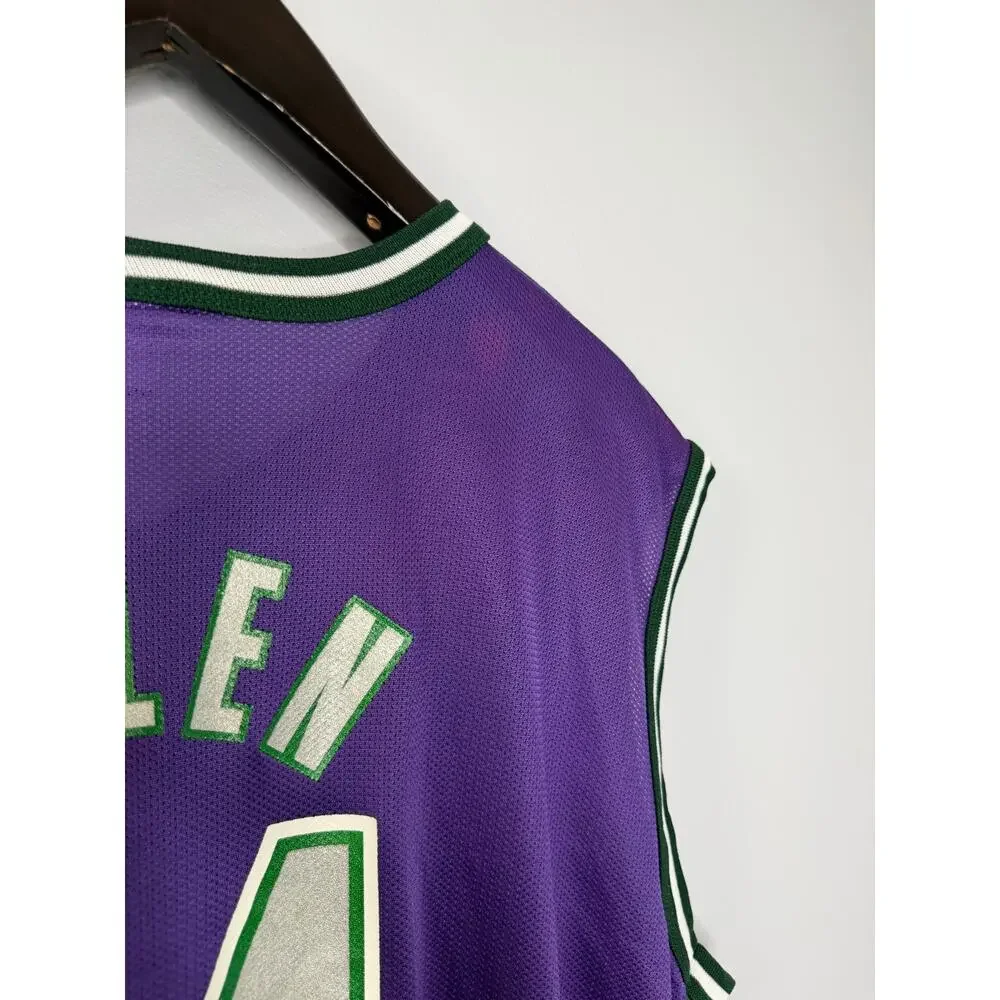 XLVintage 90's Ray Allen Milwaukee #34 Bucks Champion NBA Basketball Jersey 48
